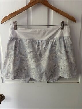 Light Gray Printed Tennis Skort - Unbranded